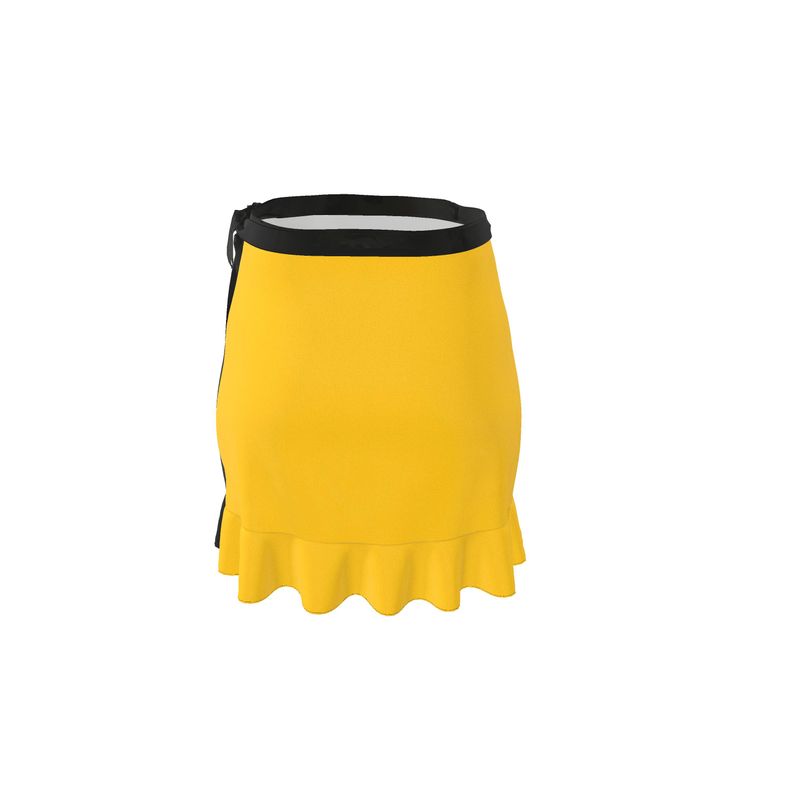 Mikado Yellow & Black Flounce Skirt.