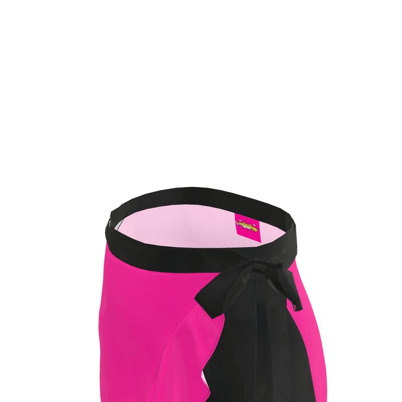 Hot Pink & Black, Flounce Skirt.