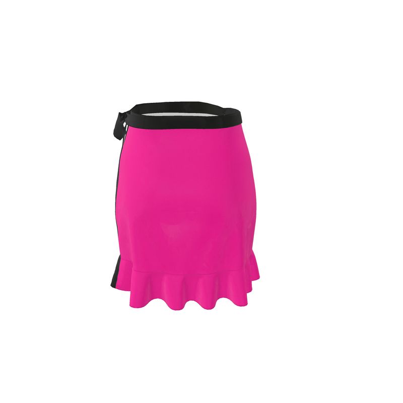 Hot Pink & Black, Flounce Skirt.