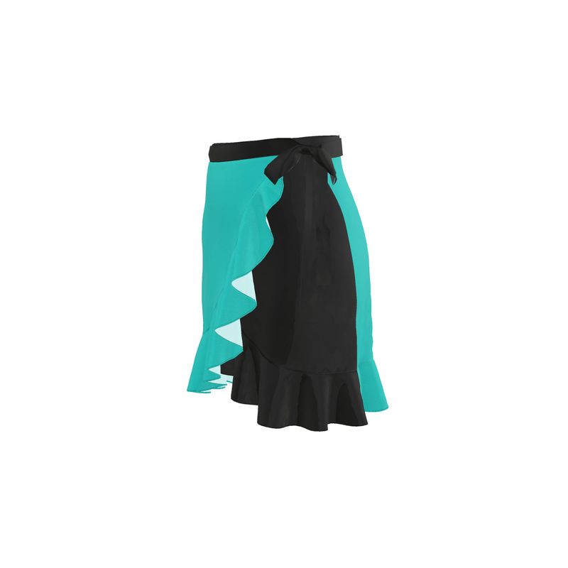 Tiffany Blue & Black, Flounce Skirt.