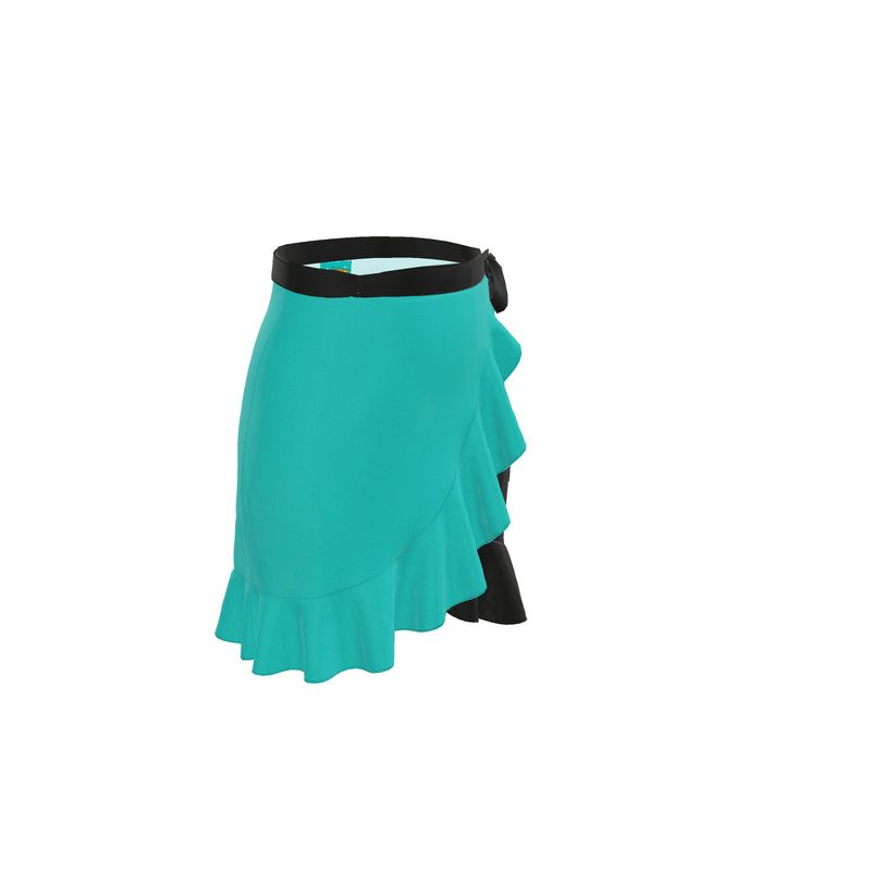 Tiffany Blue & Black, Flounce Skirt.