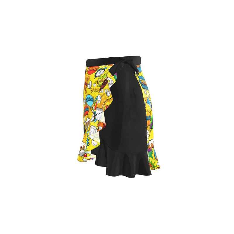 Yellow Pop Art, Flounce Skirt.