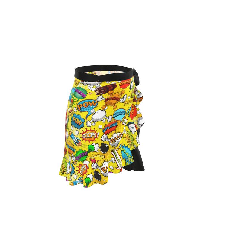 Yellow Pop Art, Flounce Skirt.