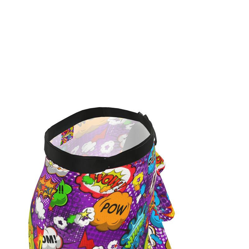 Purple Pop Art, Flounce Skirt.