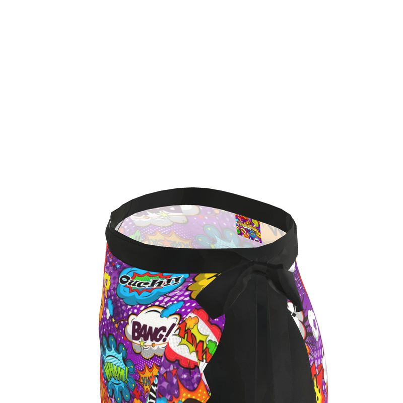 Purple Pop Art, Flounce Skirt.