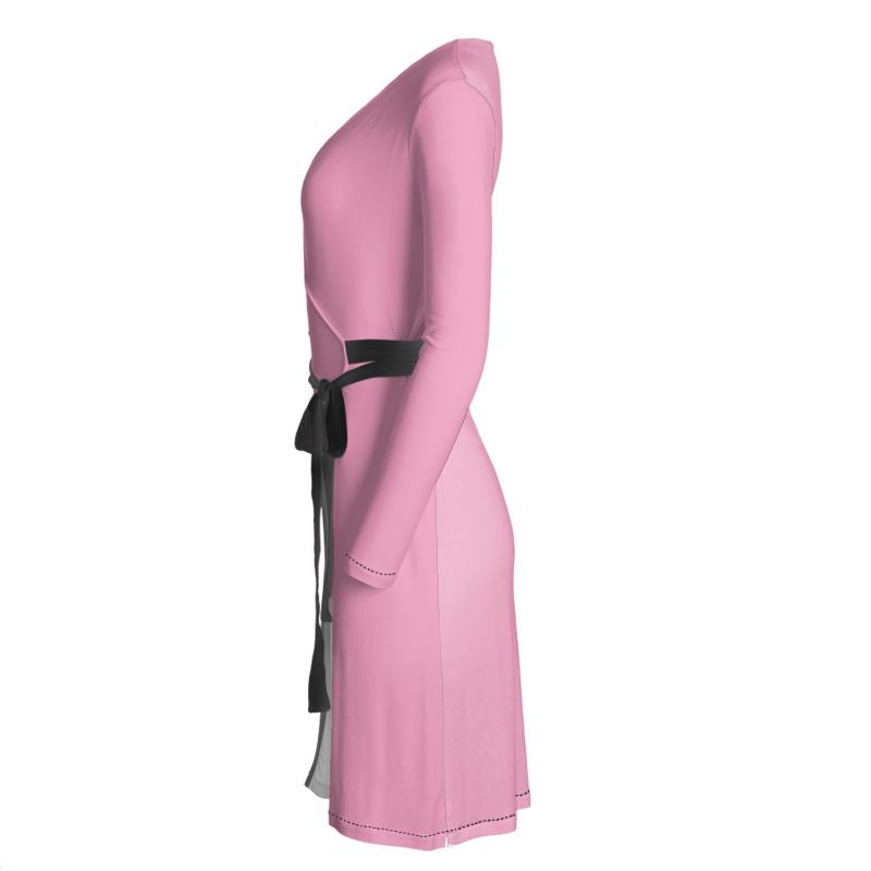 Light Pink, Wrap Dress.