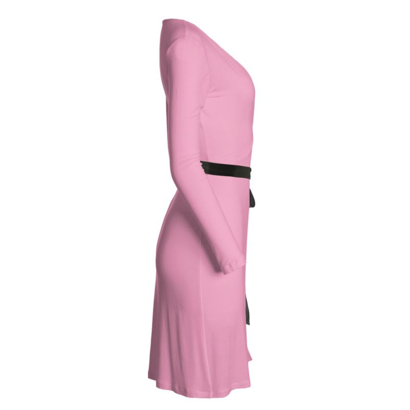 Light Pink, Wrap Dress.
