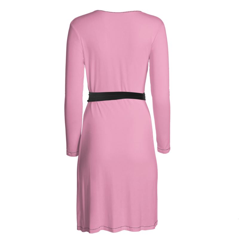 Light Pink, Wrap Dress.
