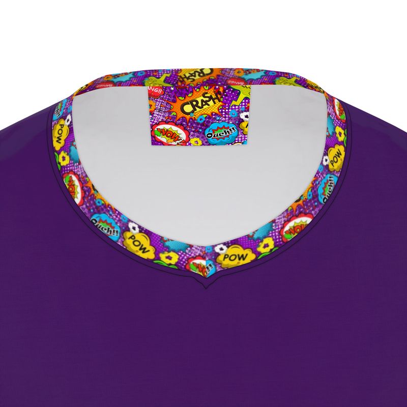 Purple Pop Art & obsidian shell Color T-Shirt.