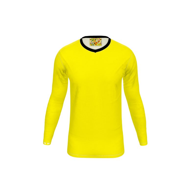 Light Yellow, Slim fit V-neck T-Shirt.