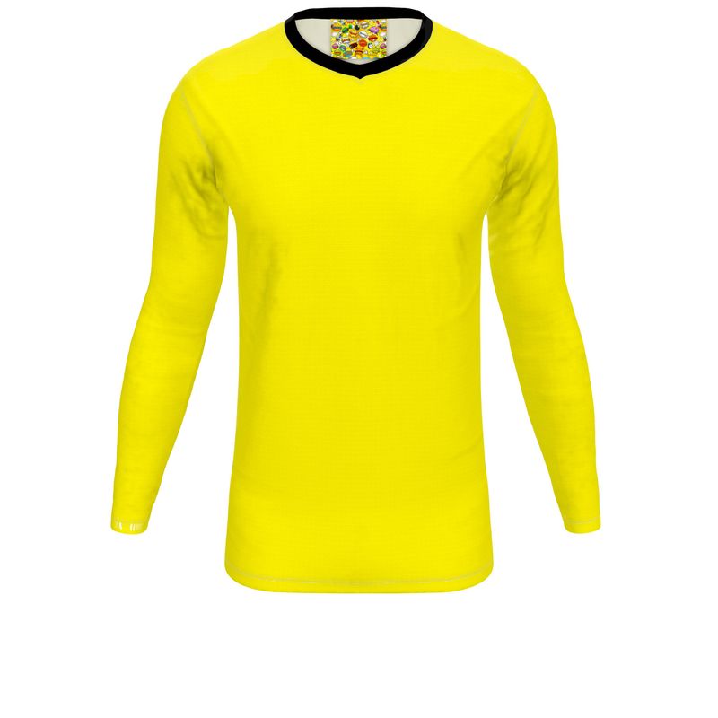 Light Yellow, Slim fit V-neck T-Shirt.