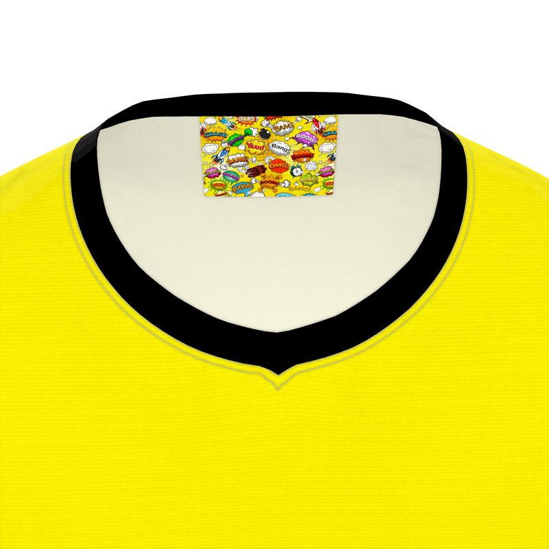 Light Yellow, Slim fit V-neck T-Shirt.