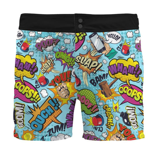 Blue Pop Art, Board Shorts.