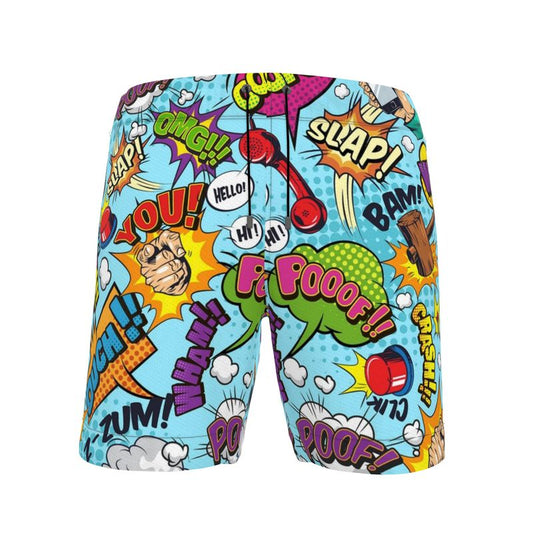 Blue Pop Art,  Swimming Shorts.