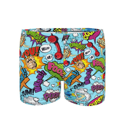 Blue Pop Art, Swimming Trunks.