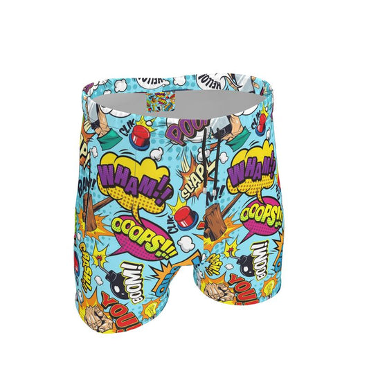 Blue Pop Art, Sweat Shorts.