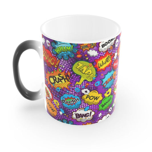 Purple Pop Art, Heat Changing Mug.