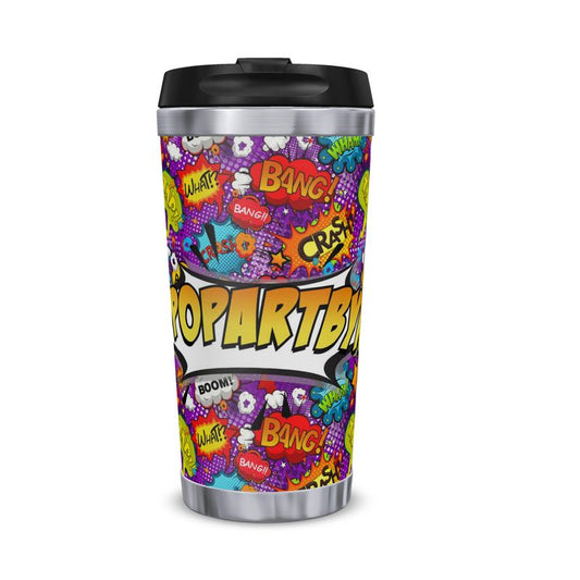 Purple Pop Art, Travel Mug.