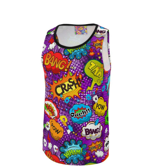 Purple Pop Art, Cut And Sew Vest.