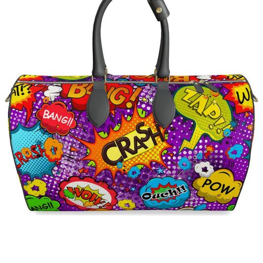 Purple Pop Art, Duffle Bag.