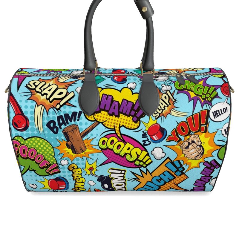 Blue Pop Art,  Duffle Bag.