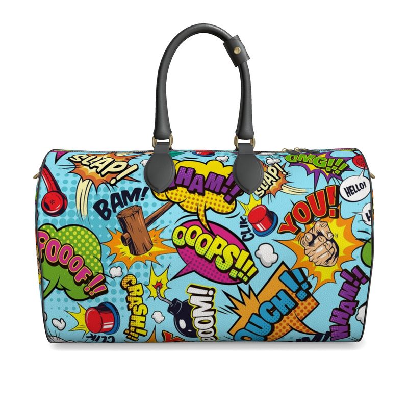 Blue Pop Art,  Duffle Bag.