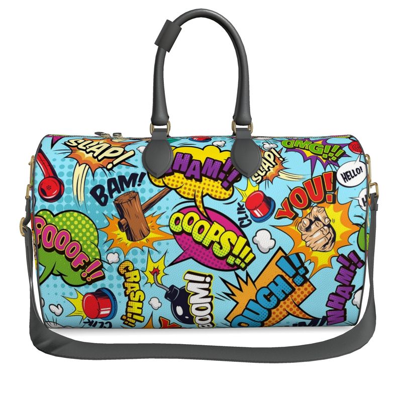 Blue Pop Art,  Duffle Bag.