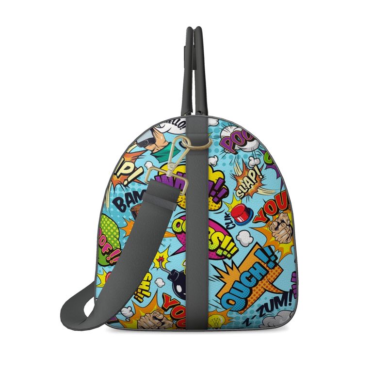 Blue Pop Art,  Duffle Bag.