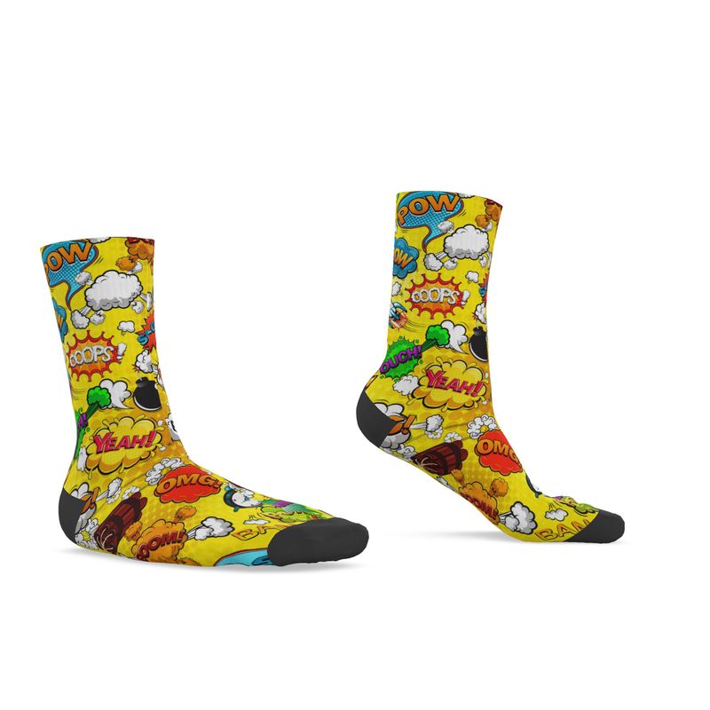 Yellow Pop Art, Socks.