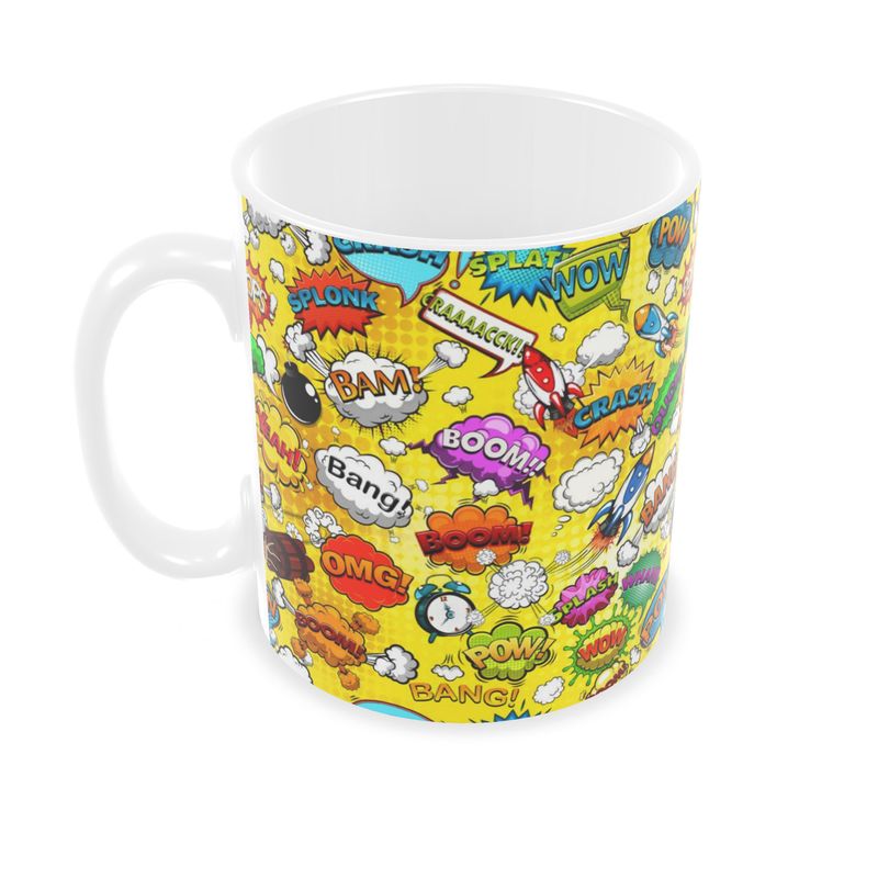 Yellow Pop Art, Builders Mugs.