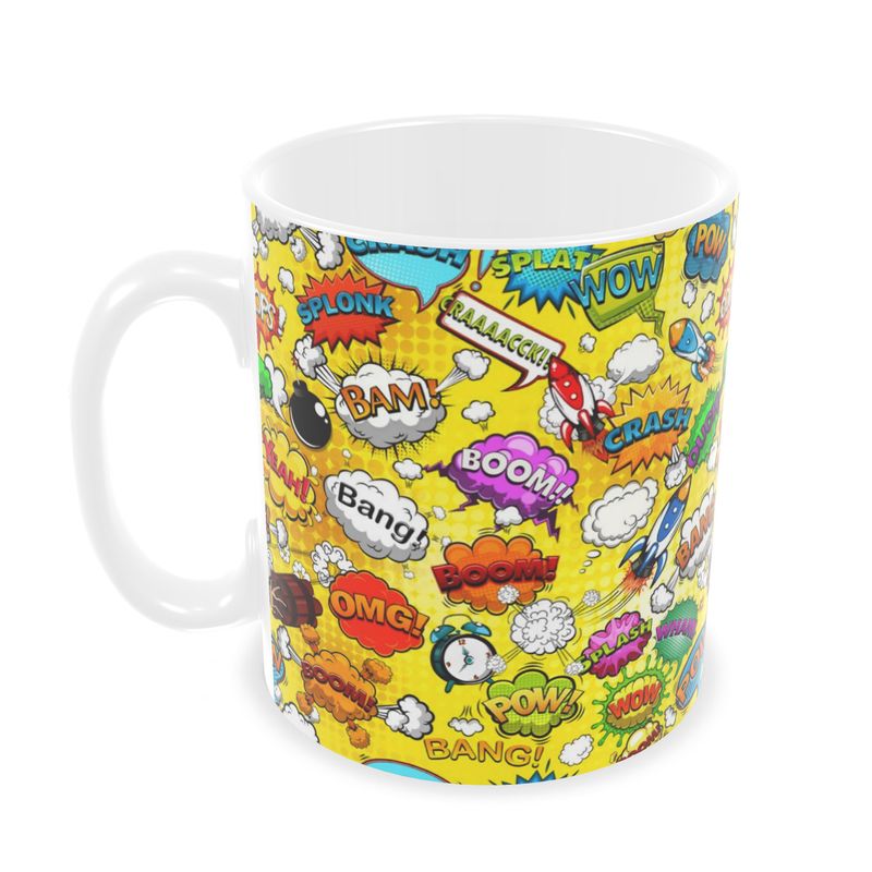 Yellow Pop Art, Builders Mugs.