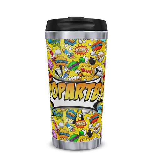 Yellow Pop Art, Travel Mug.