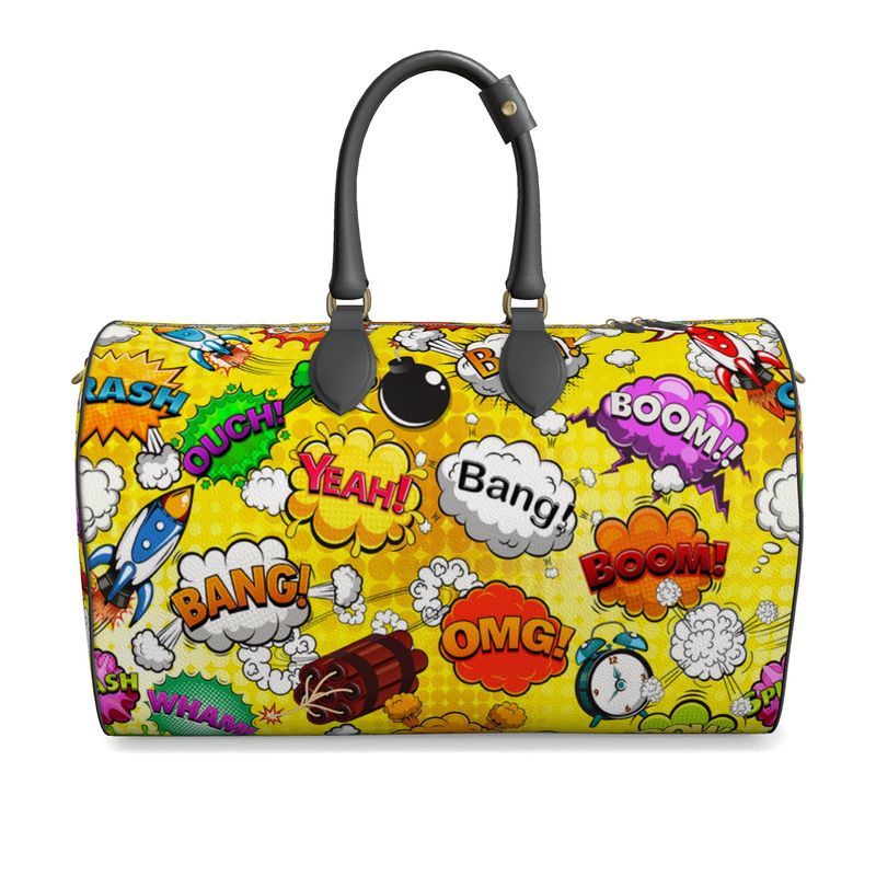 Yellow Pop Art, Duffle Bag.