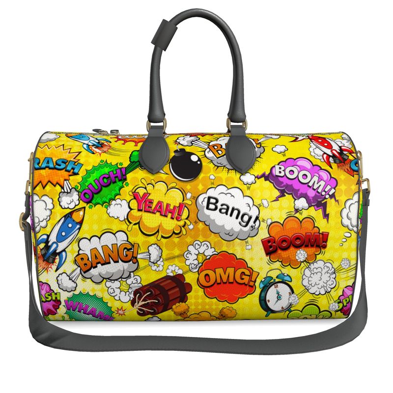 Yellow Pop Art, Duffle Bag.