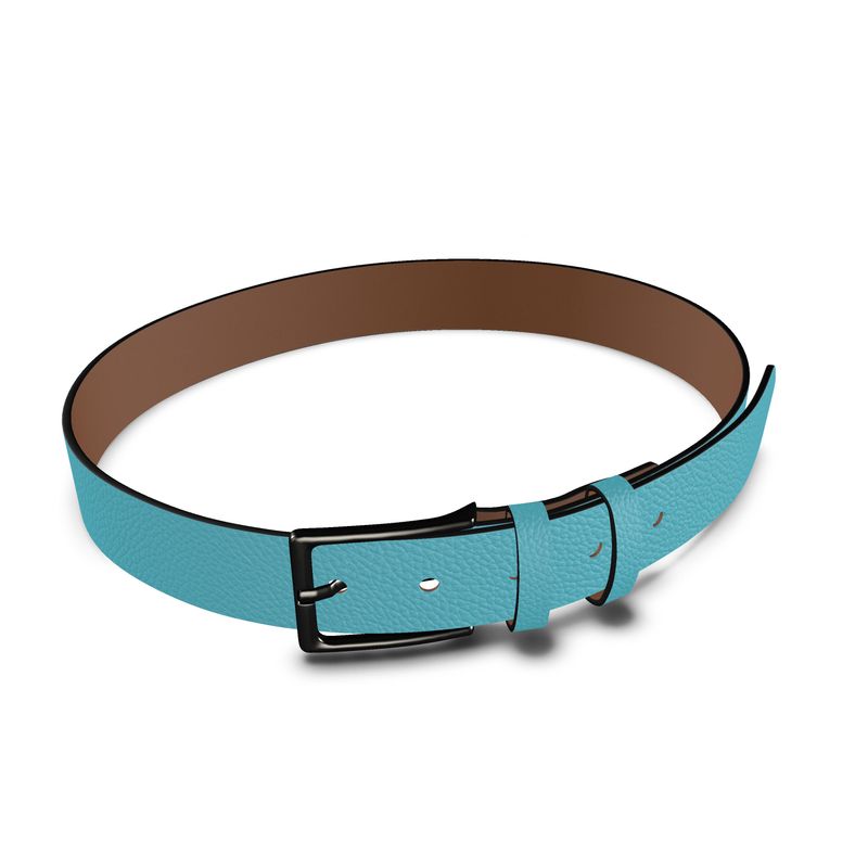 Blue Leather Belt.