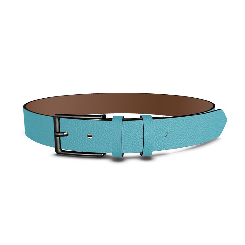 Blue Leather Belt.