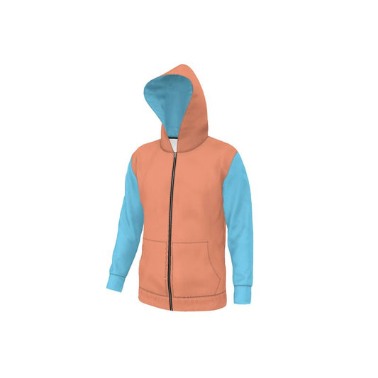 Apricot & Light Blue Hoodie.