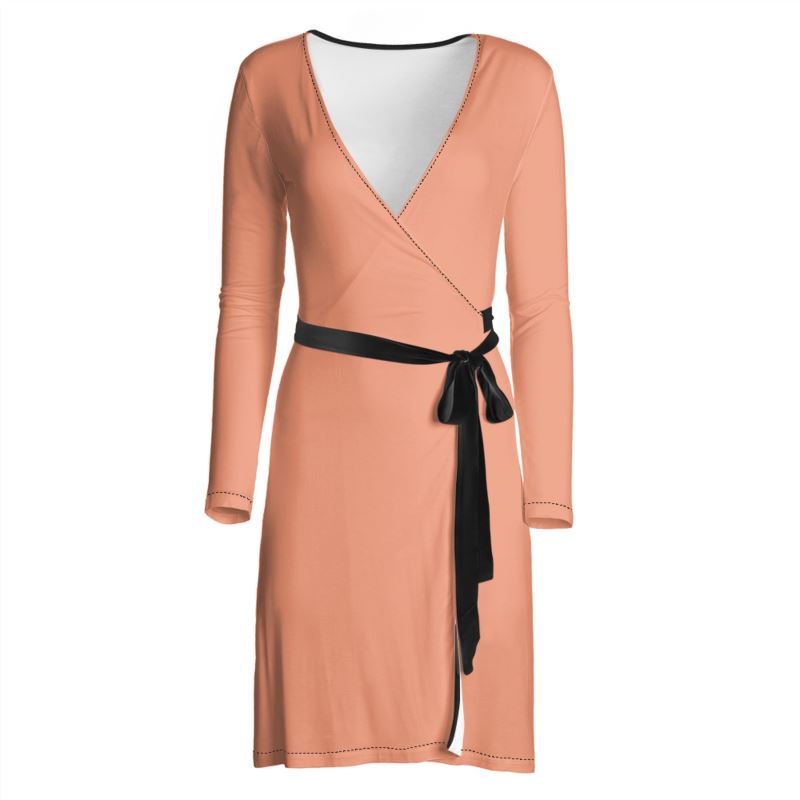 Apricot Wrap Dress.