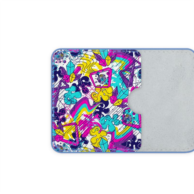 Psychedelic Art Leather Card Case