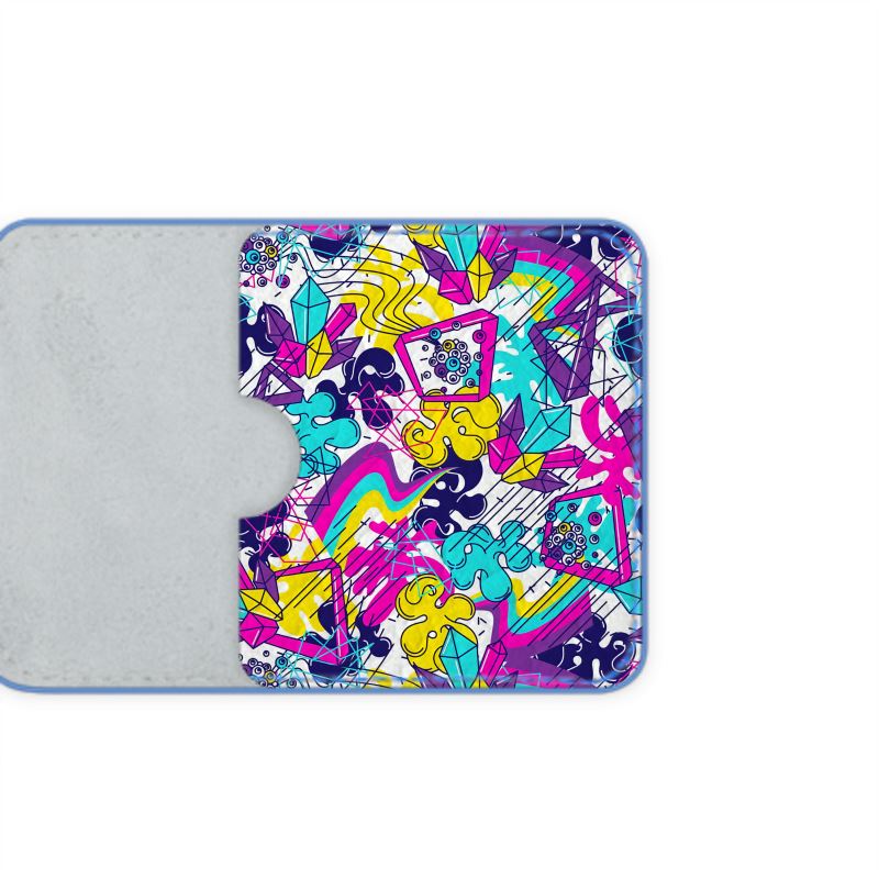 Psychedelic Art Leather Card Case