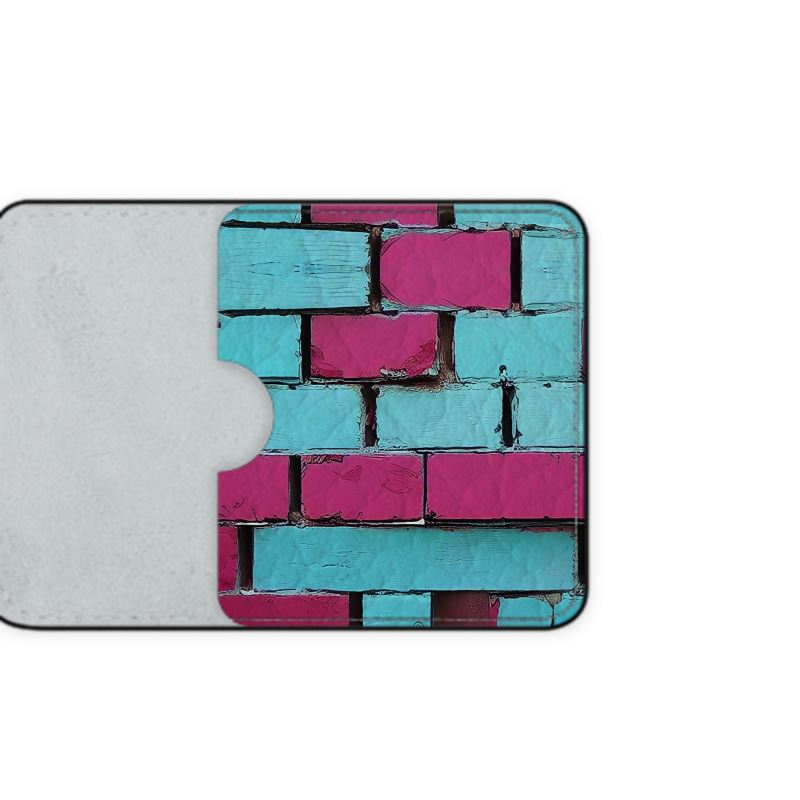 Bricks Art Leather Card Case