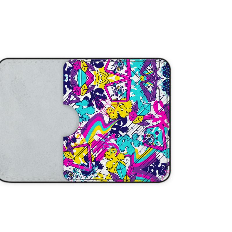 Psychedelic Art Leather Card Case.