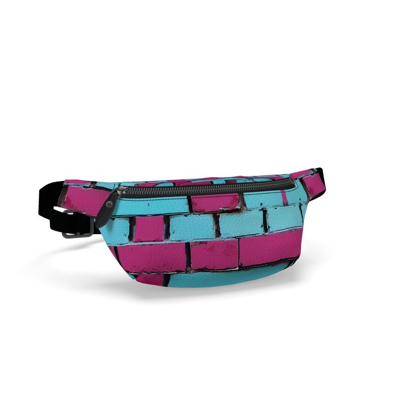 Bricks Art Leather Fanny Pack.