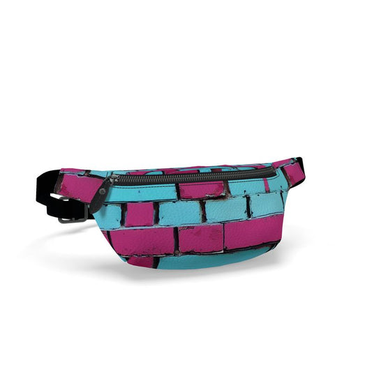 Bricks Art Leather Fanny Pack.