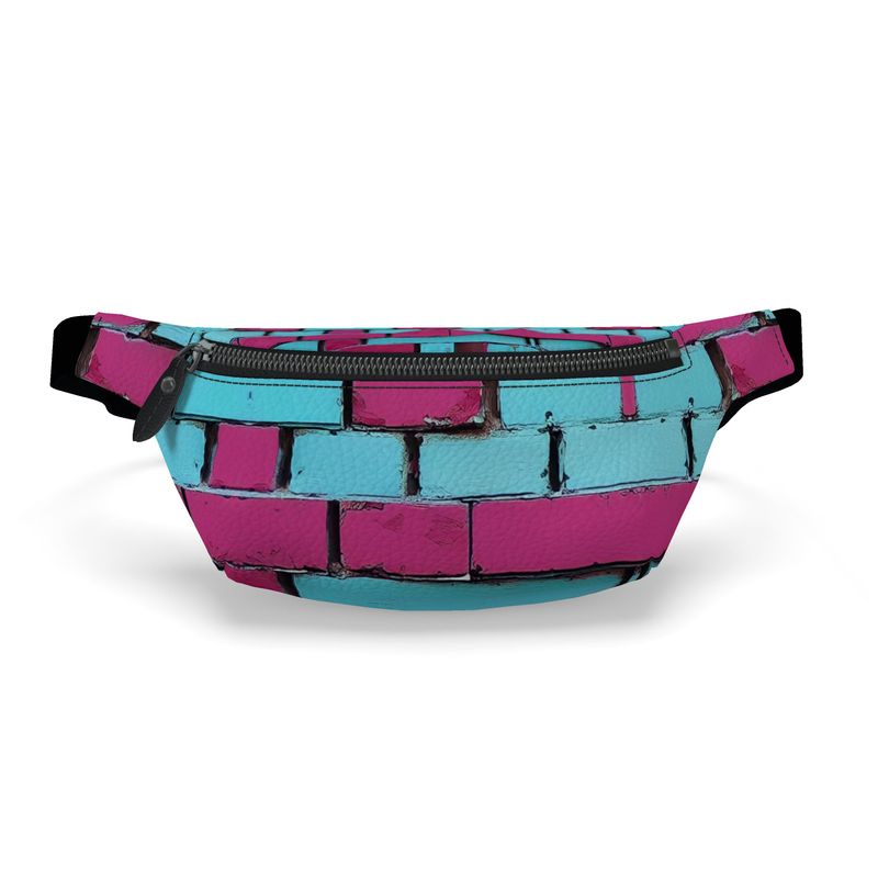 Bricks Art Leather Fanny Pack.