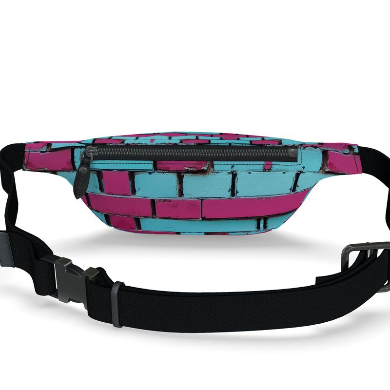 Bricks Art Leather Fanny Pack.