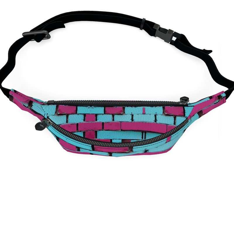 Bricks Art Leather Fanny Pack.