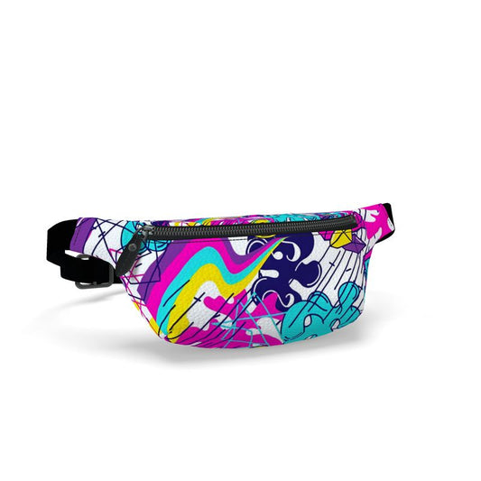 Psychedelic Art Leather Fanny Pack.