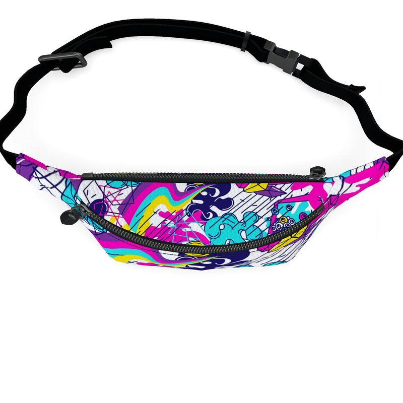 Psychedelic Art Leather Fanny Pack.