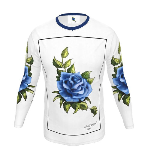 Blue Rose Tattoo Art T-Shirt.